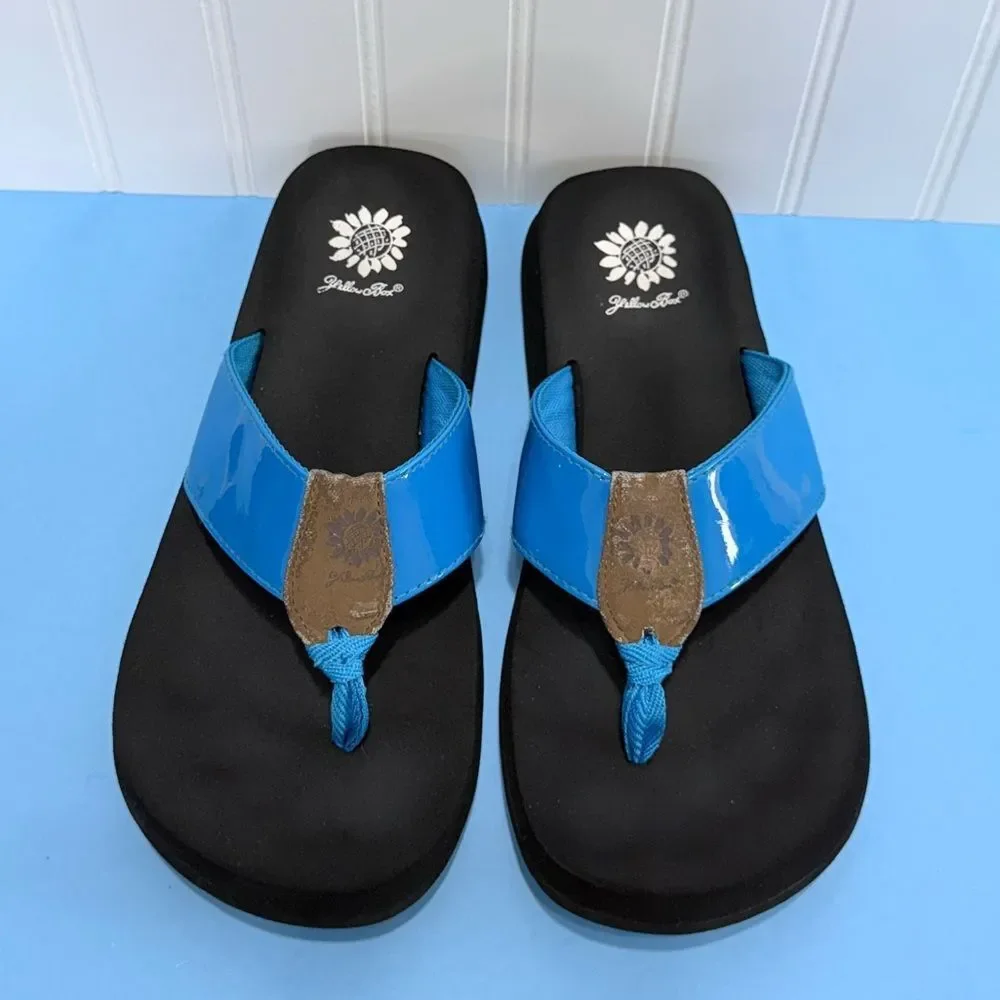 Yellow Box Women’s Black and Blue Sandals Size 7.5 - Picture 3 of 13